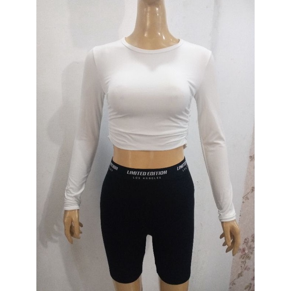 BLOUSE CROPTOP LENGAN PANJANG