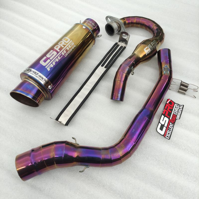 Original Knalpot Racing CS PRO ungu CRF KLX WR155 D TRACKER