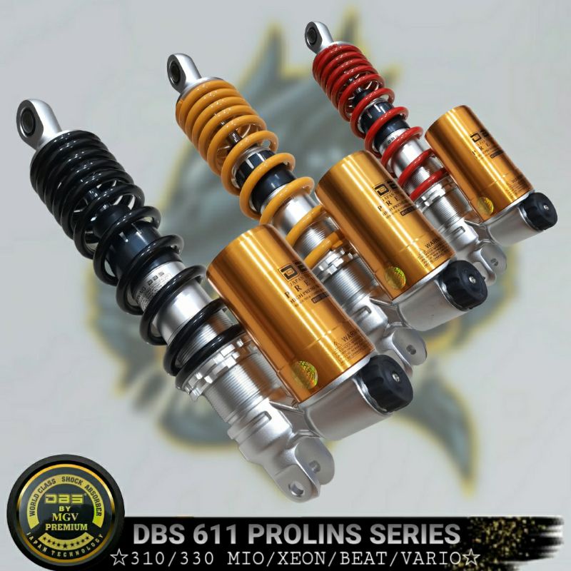 Shock belakang tabung VARIO - MIO - BEAT - SCOOPY - XEON DBS 611 PREMIUM