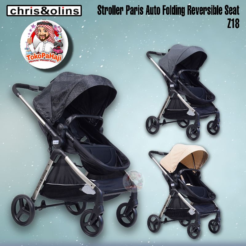 KERETA DORONG ANAK STROLLER PARIS AUTO FOLDING REVERSIBLE SEAT / CHRIS&OLINS Z18