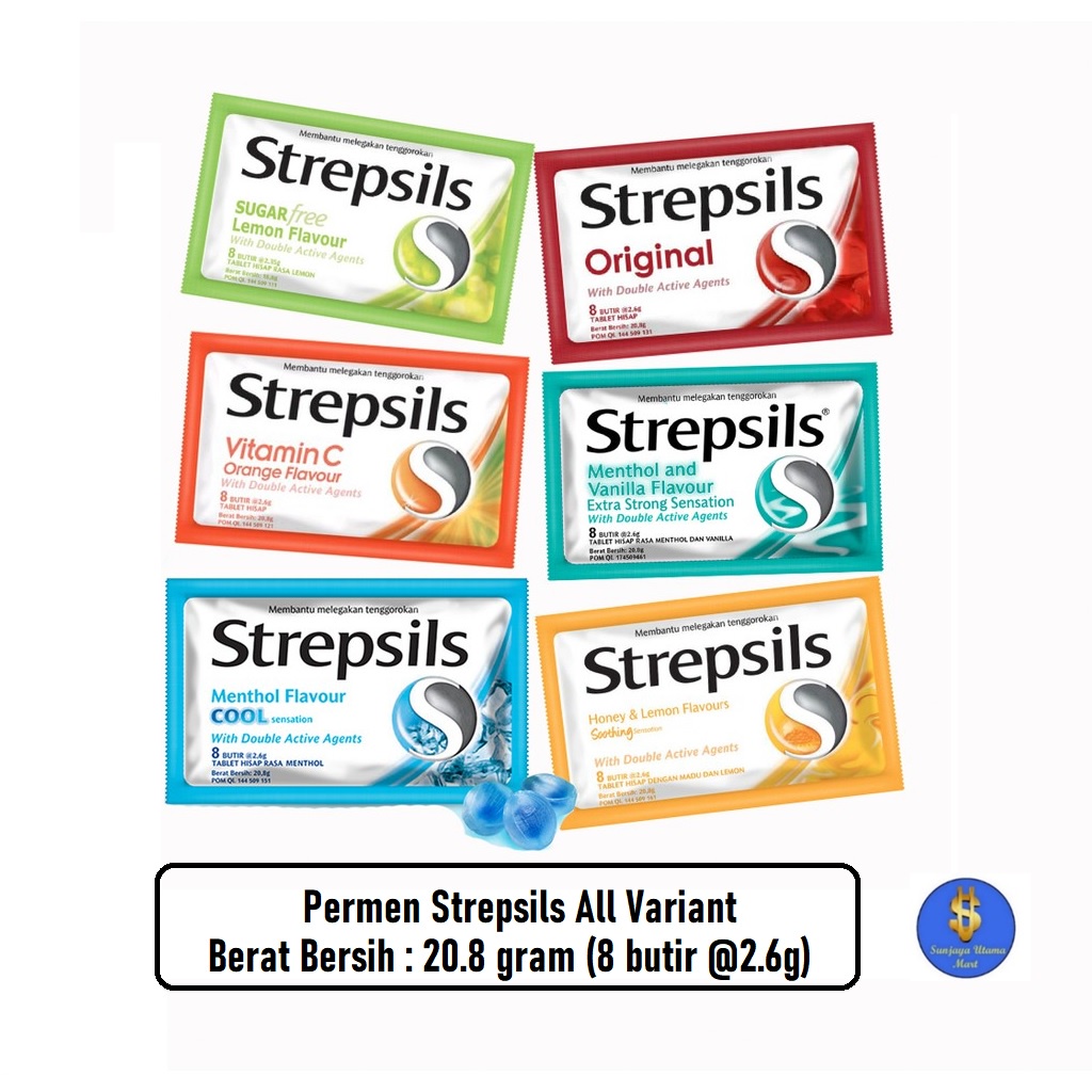 

Permen Strepsils 20.8 gr(8 Butir@2.6g) All Variant-Strepsils Candy All Variant