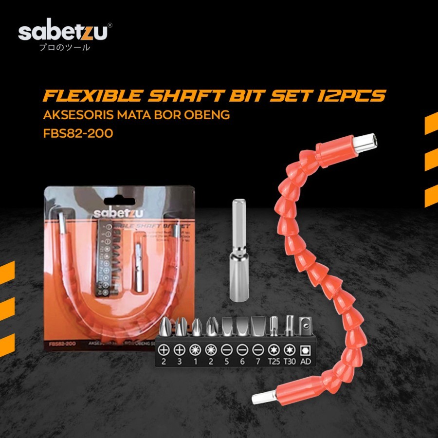 Mata Obeng Bor Extension 12 Pcs / Adaptor Kabel Flexibel Shaft Bit Set
