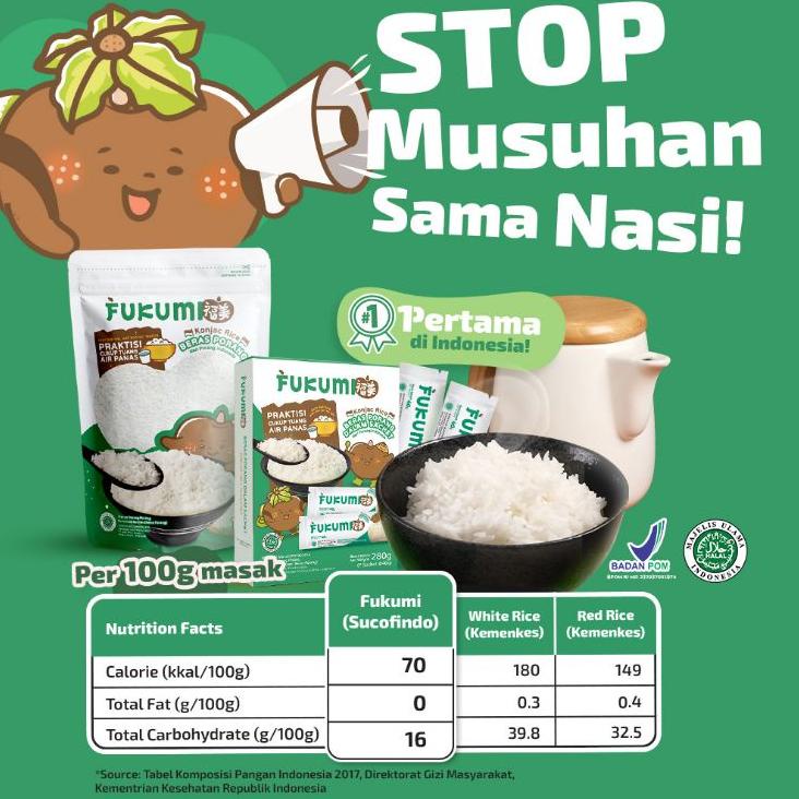 

✨ 7.7 Fukumi Shirataki Beras Porang Konjac Box isi 7 sachet@40 gr - Konnyaku