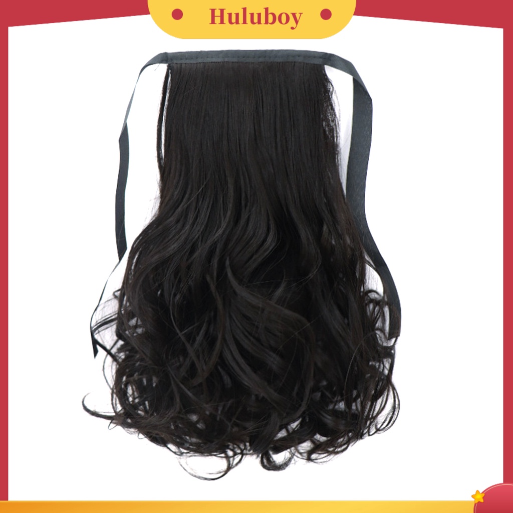 Wig Rambut Ekstensi Model Panjang Keriting Bahan Serat Sintetis Untuk Wanita