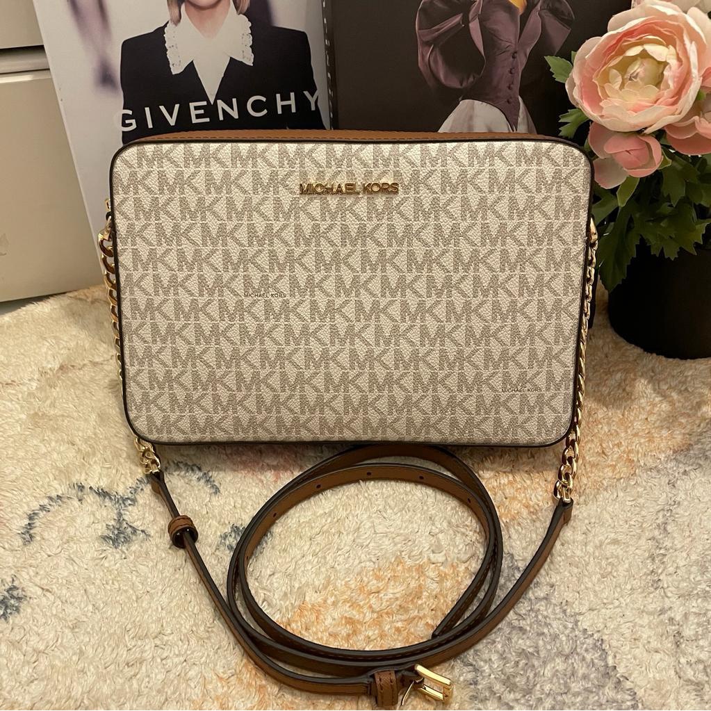 MK Jet Set Chain Crossbody Bag - Vanilla