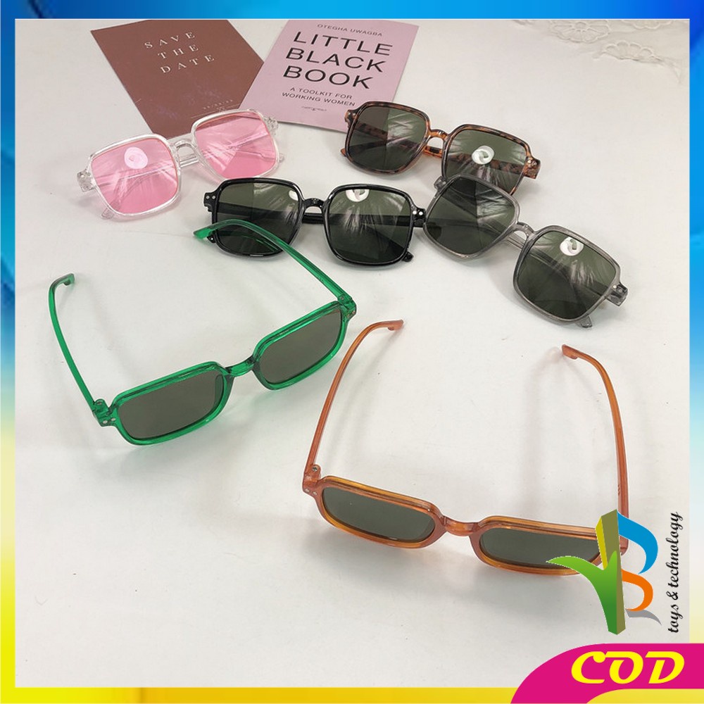 RB-C673 Kacamata Petak Fashion Korea Retro Petak Eyeglasses / Kacamata Wanita Hitam Kotak Gaya Style Sunglasses Kaca Mata Fashion