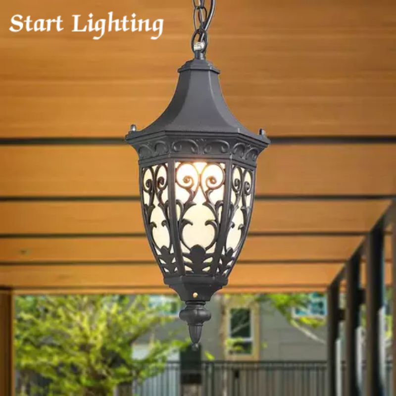 Lampu hias gantung teras waterproof klasik