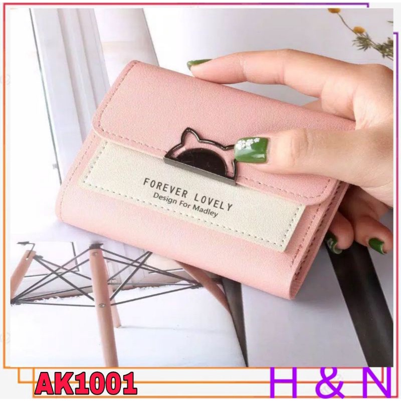 AK1001. Dompet lipat wanita Dompet mini import murah