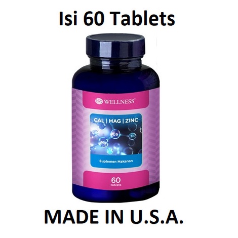Wellness Cal Mag Zinc 60 Tablet Wellnes CalMagZinc Welness Kal Mag Zinc