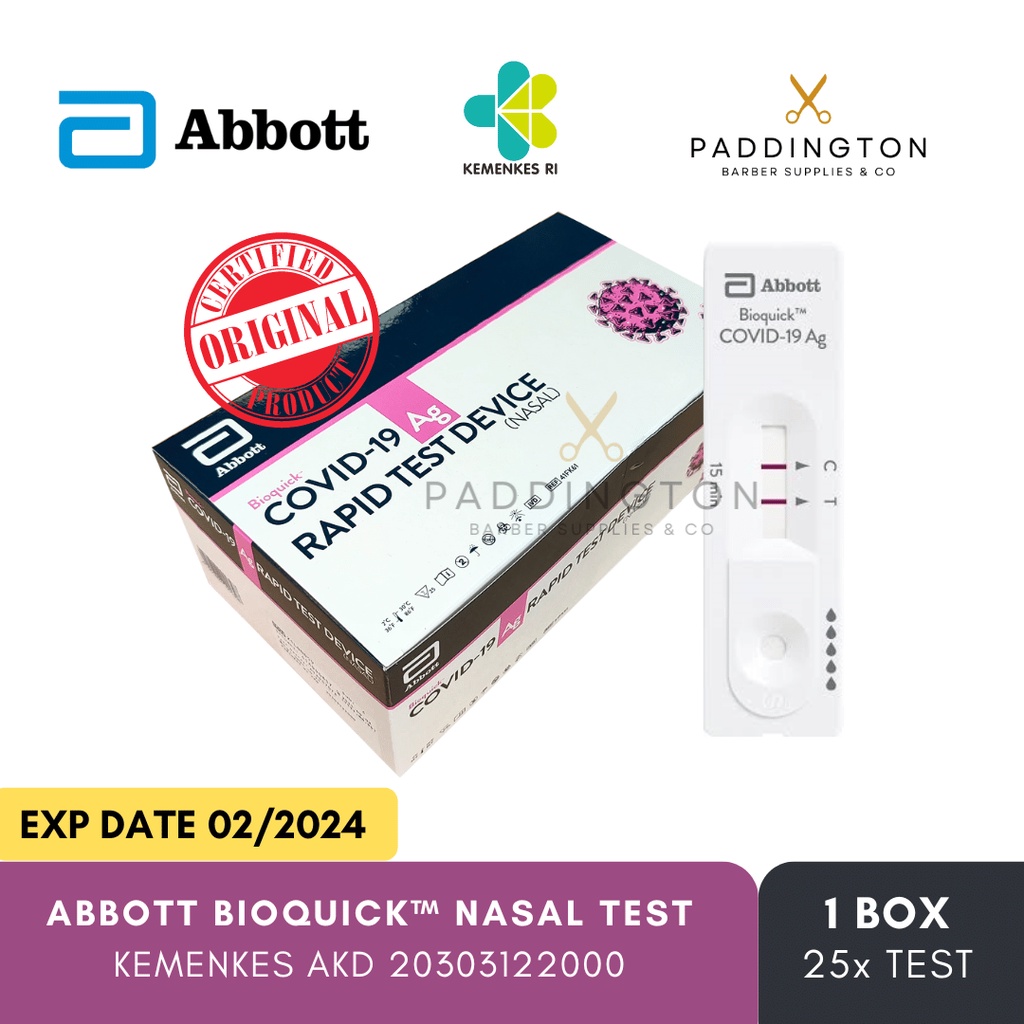 Jual Abbott Nasal Alat Swab Antigen Rapid Test Mandiri Bioquick Hidung ...