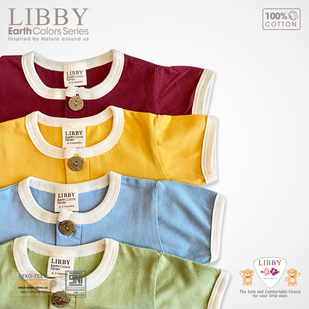 LIBBY Flynn Romper Earth Color Size 0-3|3-6|6-12 Bulan (1 pcs/pack)