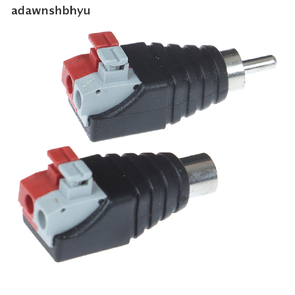 Kawat Speaker adawnshbhyu Kabel A/V Ke Audio Male Famale RCA Konektor Tekan Plug Terminal ID