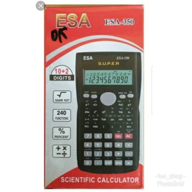 

SPECIAL Kalkulator Scientific ESA 350 Ms -Kalkulator Sekolah Ujian Sin Cos Tan