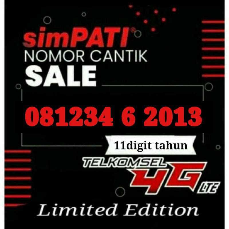 Nomor cantik Telkomsel 11 digit tahun rapih