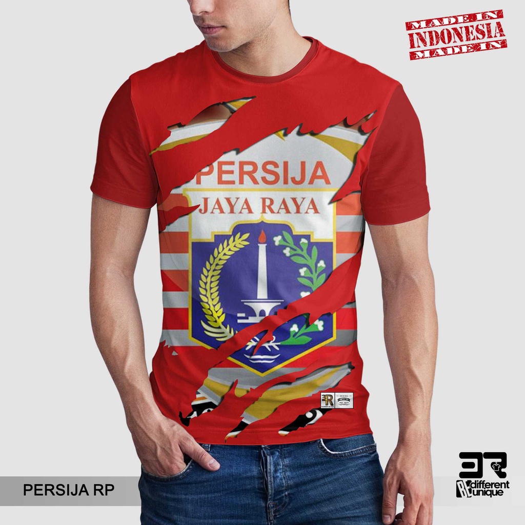 [ COD ] KAOS PRINTING GAMBAR TEAM SEPAKBOLA PERSIJA JAKARTA RPR - BAJU SEPAK BOLA INDONESIA DISTRO O