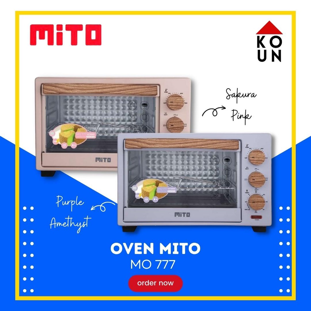 (COD READY) TERBARU Oven Listrik Mitochiba MO 777 Wood Series /  Gagang Kayu Pemanggang Roti MO-777 
