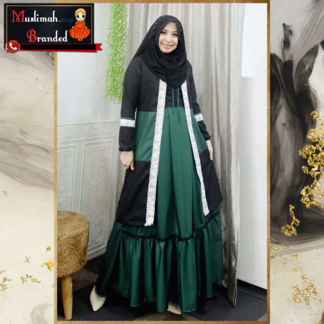 BAJU BRANDED Gamis Deura D282 / Gamis Deura Terbaru / Gamis Remaja / Gamis Wanita MUSLIMAH BRANDED