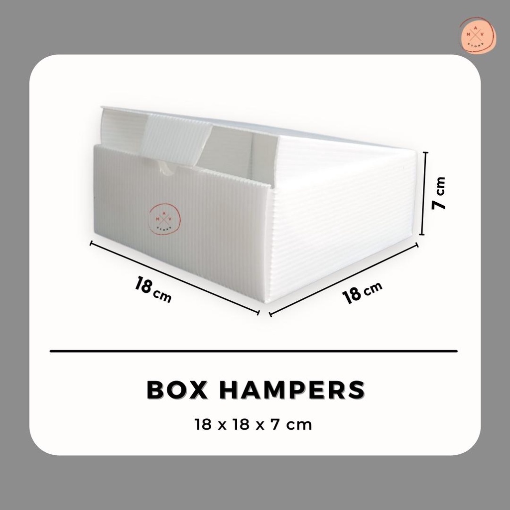 

Box/Kotak Hampers Plastik 18 x 18 x 7 cm