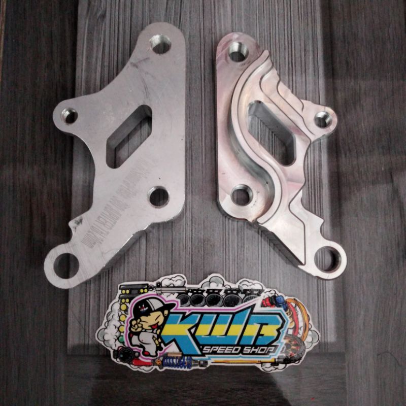 Breket kaliper rcb 2p pakai disc 300mm pnp yamaha mio jupiter vega fiz r full almunium cnc