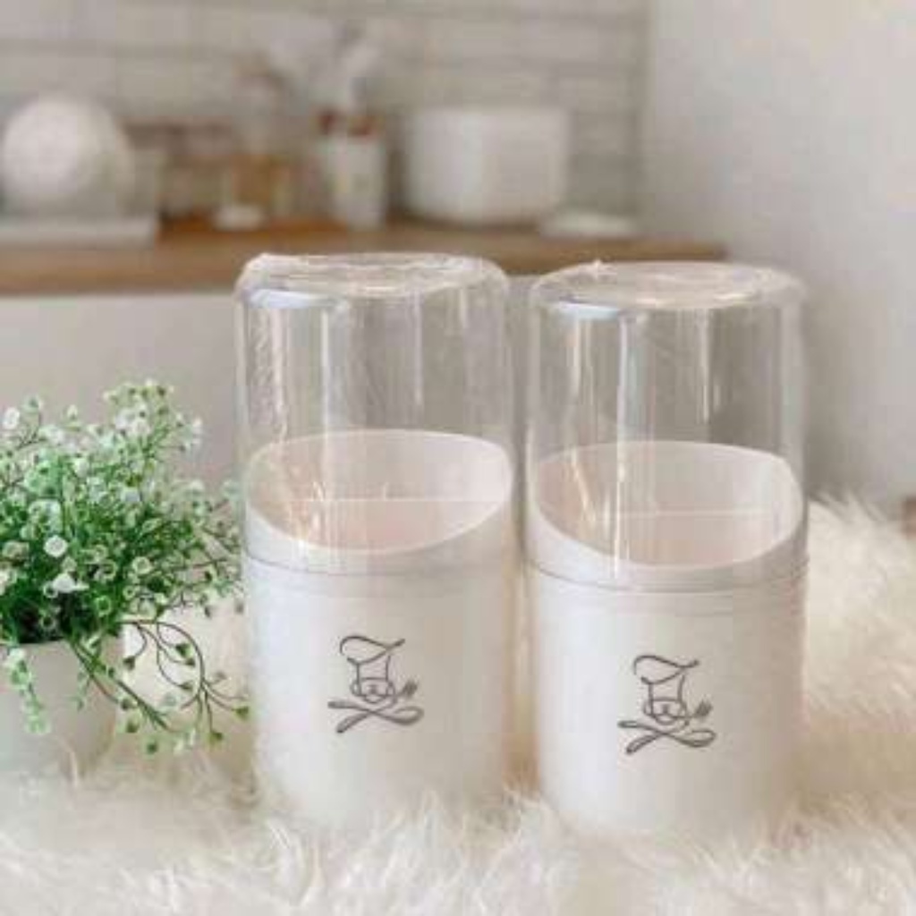 Termpat Sendok putih / Wadah sendok / Tempat alat makan / Wadah alat makan / Appetite Bear Tempat Al