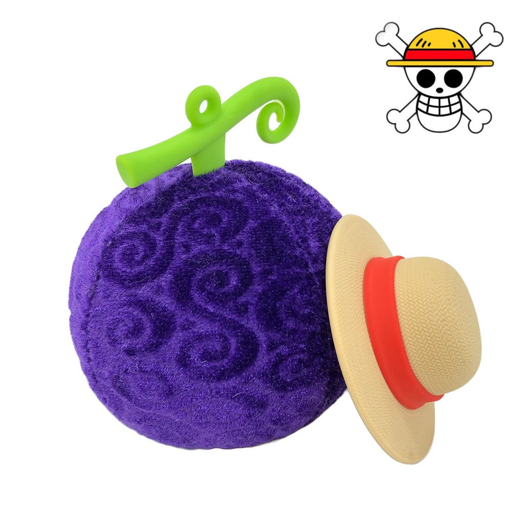 One Piece Devil Fruit Gomugomu Nut Plush Silicone Keychain Simulation Animation