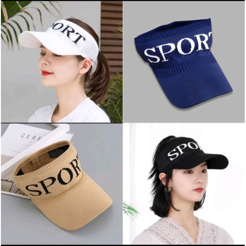 Topi Golf Tenis Rajut Sport,Topi Senam Sport Premium