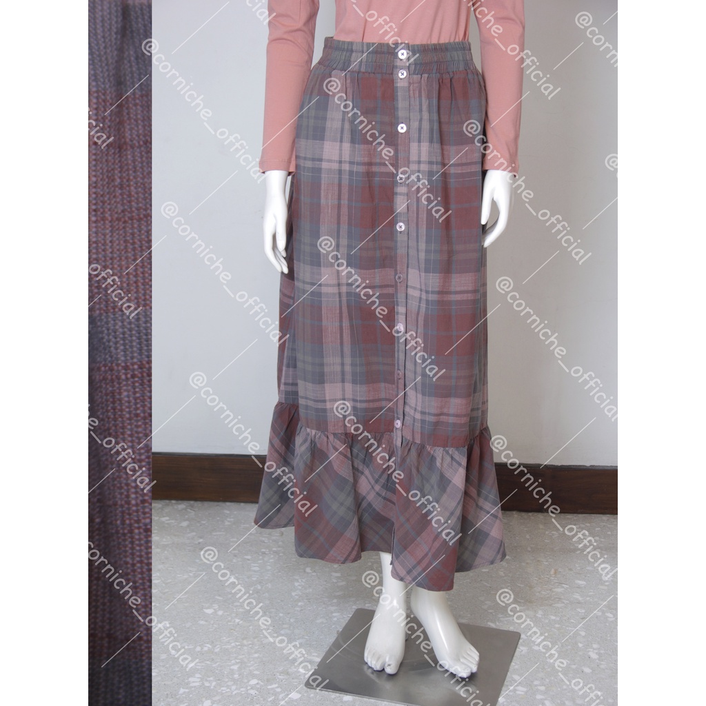 Corniche Calica Skirt Maroon - TO52341