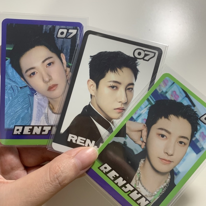 Concept trading card glitch mode renjun ice, game, black and white konsep tc glimo nct dream