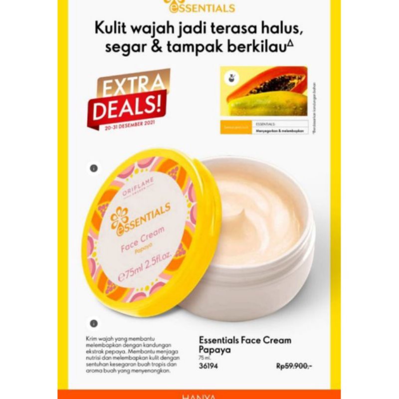 Oriflame-Essentials Face Cream Pepaya 75ml