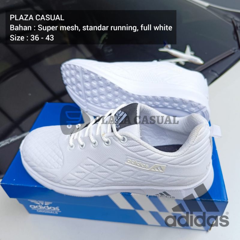 SEPATU SNEAKERS FULL PUTIH ADS A1 PRIA WANITA