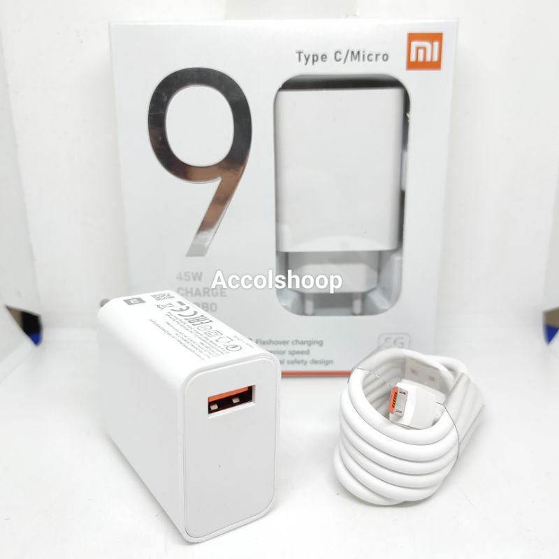 Charger Mi 9 Xiaomi Fast Charging 45w Micro USB