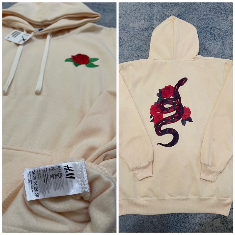 HOODIE H&amp;M NIGHTMARE/MAKE/ROSE/LOVE