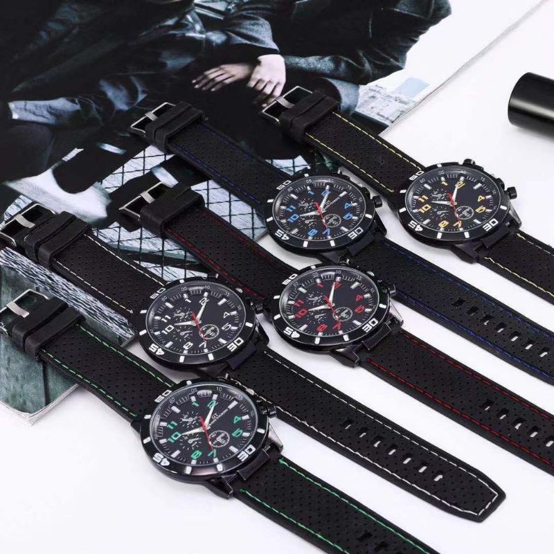 Jam Tangan GT Sport Pria Quartz Fashion Korea Casual Analog Rubber