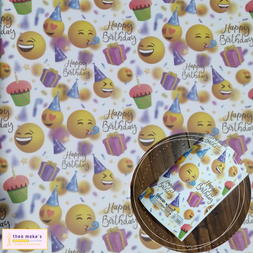 

Kertas Kado Sansan Wawa Motif Happy Birthday Emoticon / Bungkus / Kado / Wrapping Paper