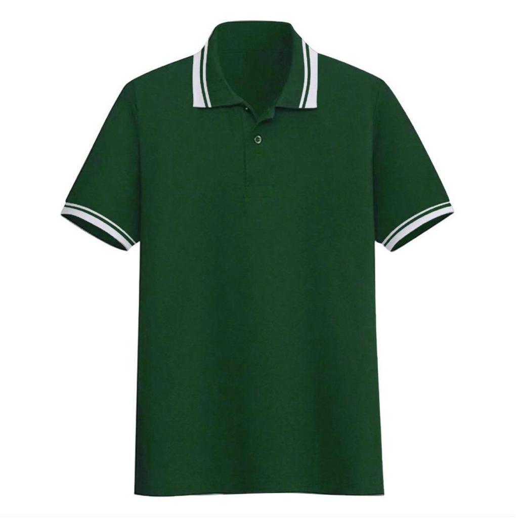 Noveli wear - Kaos polo shirt polos Navy Blue kerah stripe | kaos kerah seragam pria lengan pendek