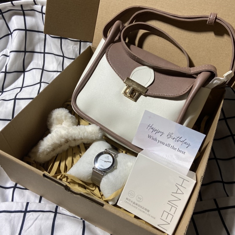 [FREE BABY GOLD] TAS MKT HAMPERS TAS SELEMPANG BAHU WANITA GIFTBOX