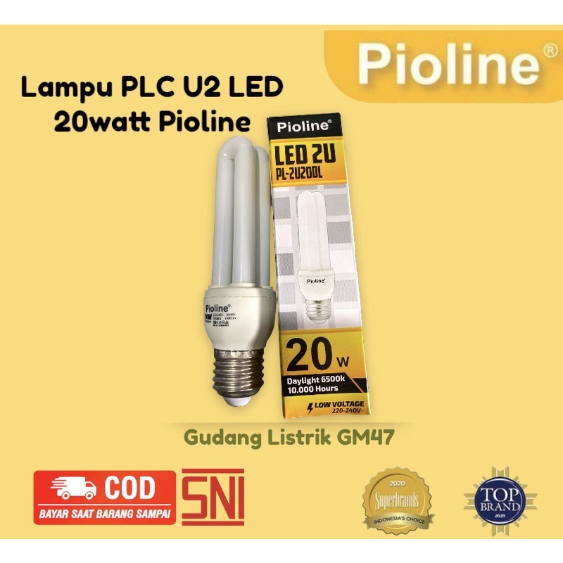 Jual Lampu Jari U Plc Led Merk Pioline Watt Shopee Indonesia