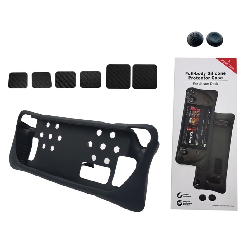 Btsg Untuk Steam Deck Silicone Cover Dengan Holder Penyangga Joystick Caps Gamepad Housing