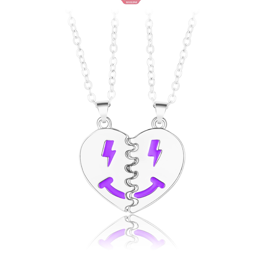Set Kalung Smiley love Kalung BFF Kalung Persahabatan Untuk 2hadiah Sahabat, couple beloved forever pendant [ZXL]