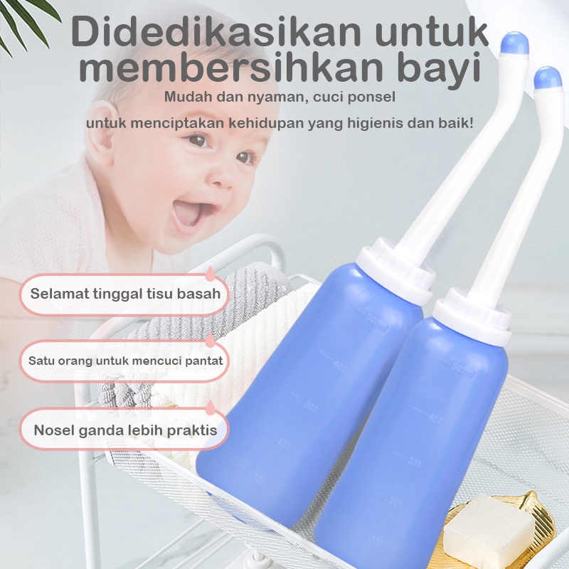 Semprotan Bilas/ Bidet Portable Semprotan Cebok Toilet Pencet Travel Sprayer Botol/ Portable Bidet/ Travel Water Spray/ Semprotan Cebok/ Botol Cebokan/ Pencucian Ibu dan Bayi 2 in 1/ Botol Bilas