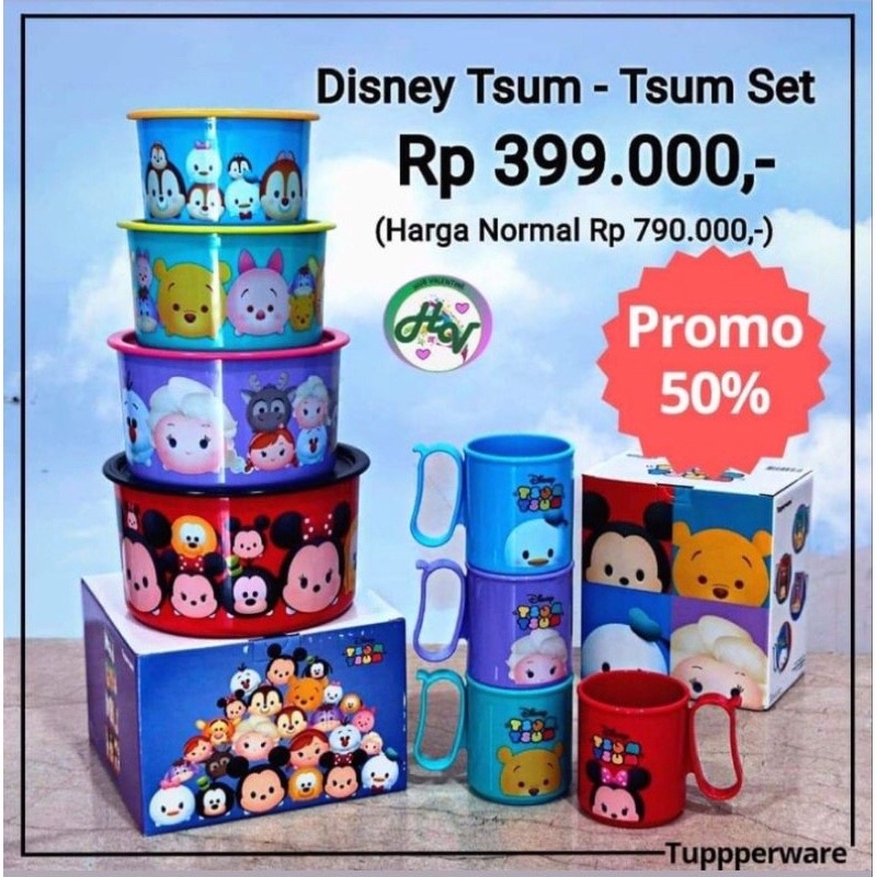 promo Disney tsum canister set free tsum mug Tupperware