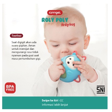 BABIESFIRST IQBT0120 ROLY POLY HEDGEHOG TOY Gigitan Bayi Teether