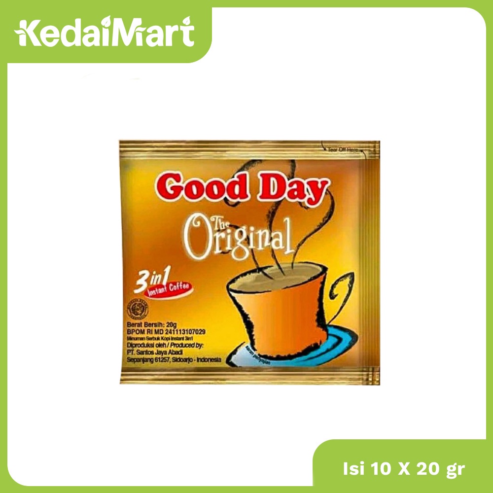 

Good Day Kopi Original Renceng Isi 10 x 20 Gram