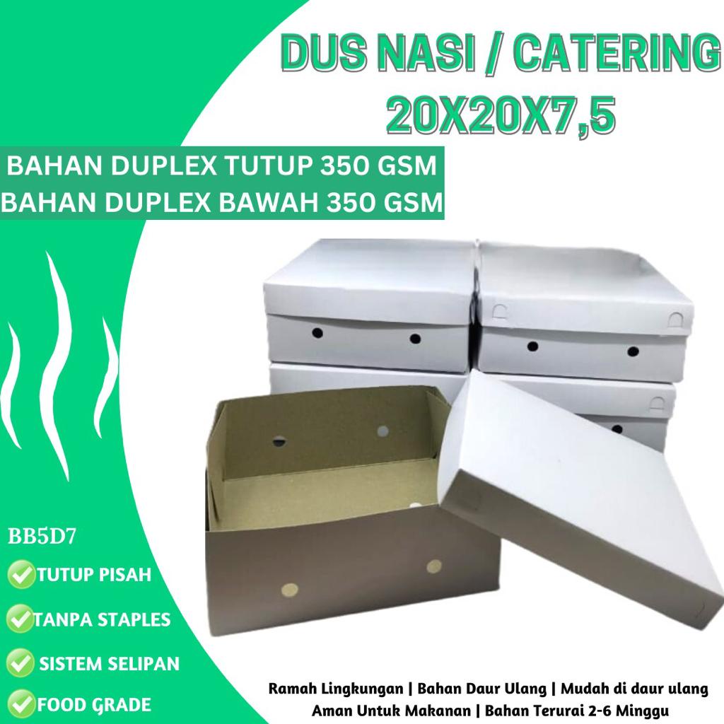 Box Nasi Kotak Dus 20x20 Tebal 350 Gsm (BB5D7-20X20X7.5 Cm)