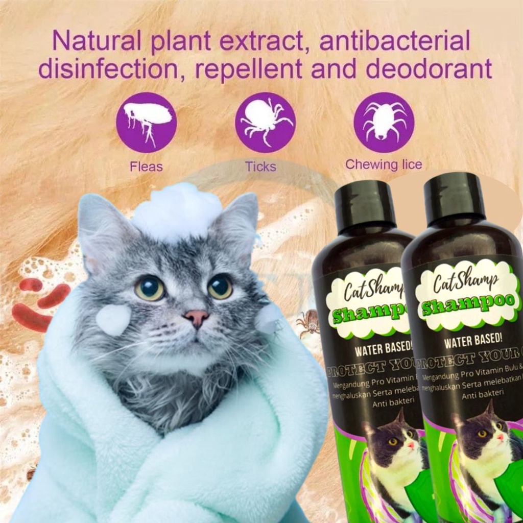 Shampoo Kucing Kitten Anti Kutu Jamur Dan Rontok Shampo Anjing Catshamp 250ML FEZONE