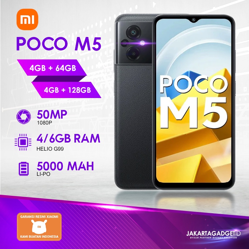 Xiaomi Poco M5 4GB+64GB 4GB+128GB Garansi Resmi Xiaomi 1 Tahun