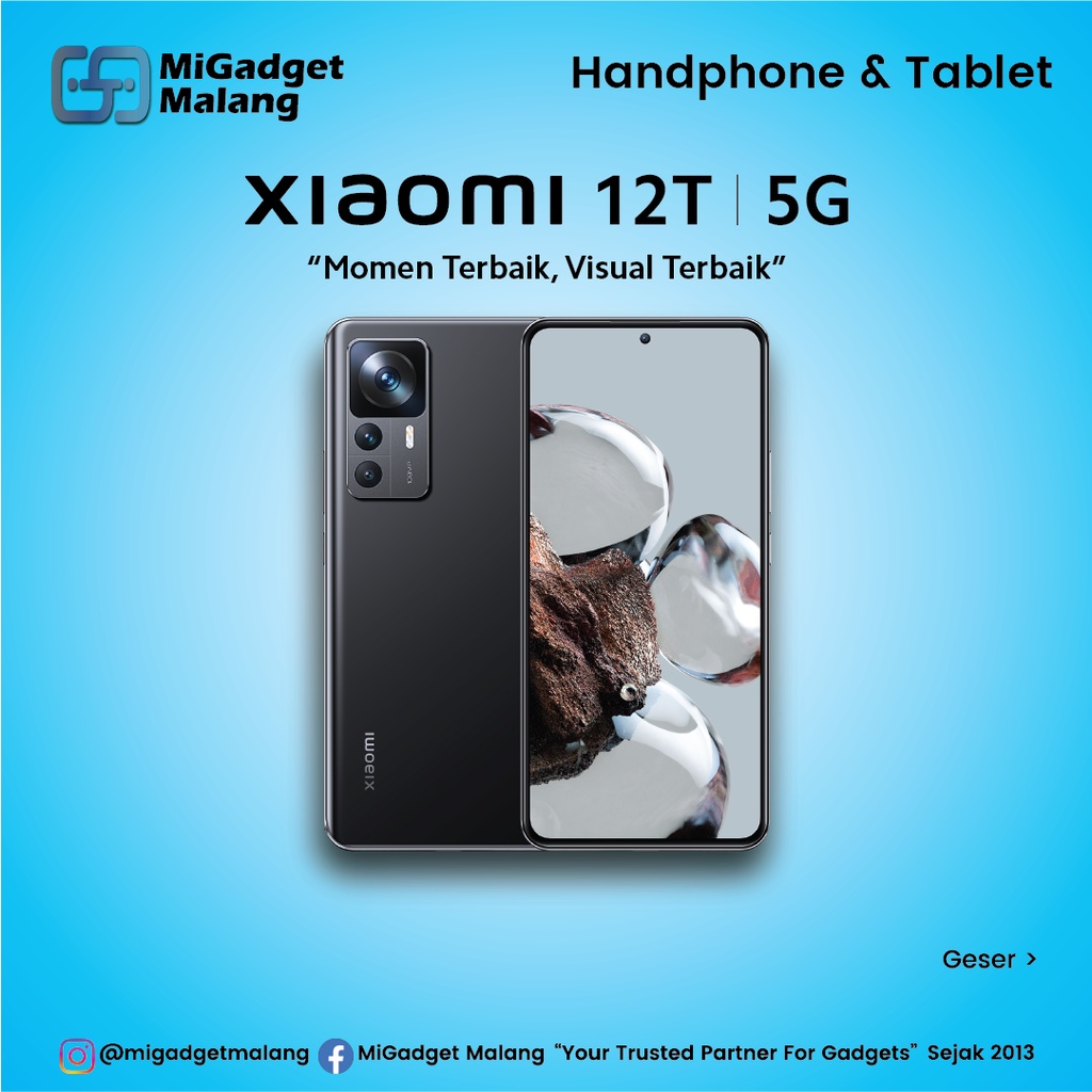 Xiaomi 12T 12 T 5G 8/256 Garansi Resmi