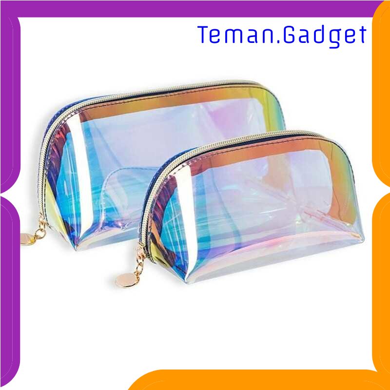 TG-MKP eTya Tas Make Up Cosmetic Bag Semicircle Laser Transparent - ET1