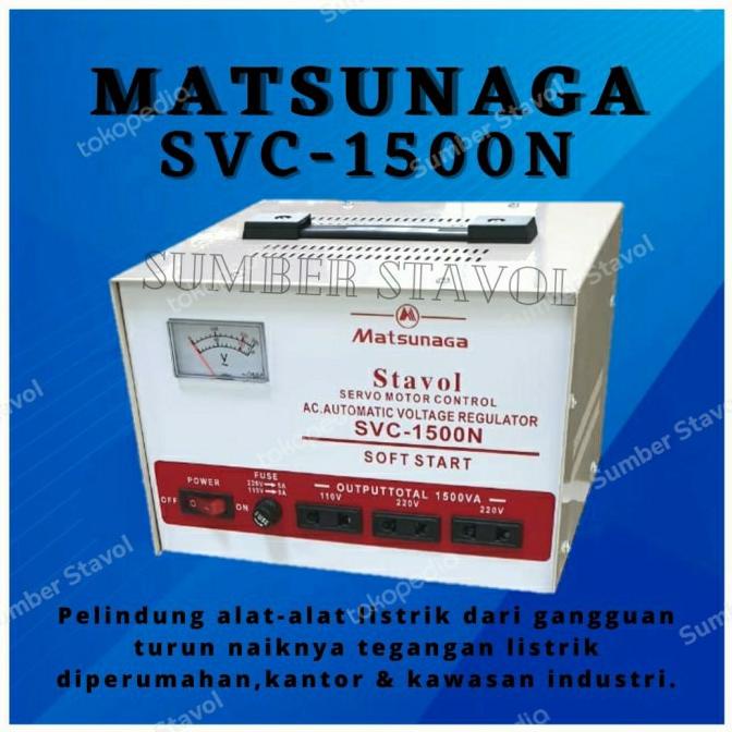 STABILIZER 1500 WATT-STAVOL 1500VA-MATSUNAGA 1500N STAVOLT MATSUNAGA