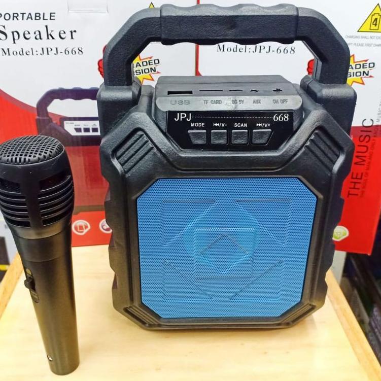 Chekout Speaker Bluetooth Portable JPJ-668 FREE Mic Karaoke Speaker Bluetooth Aktif JPJ-668